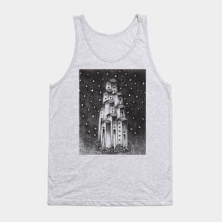 Starry Night Sky Black Tank Top